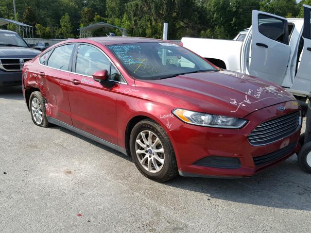 1FA6P0G7XF5118275 - 2015 FORD FUSION S RED photo 1