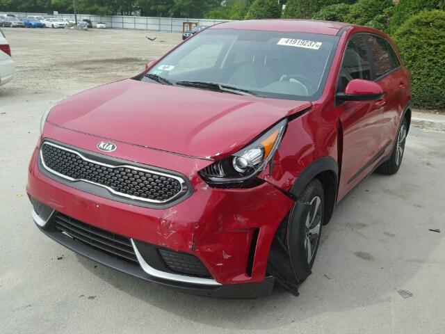 KNDCB3LC3H5041509 - 2017 KIA NIRO FE RED photo 2