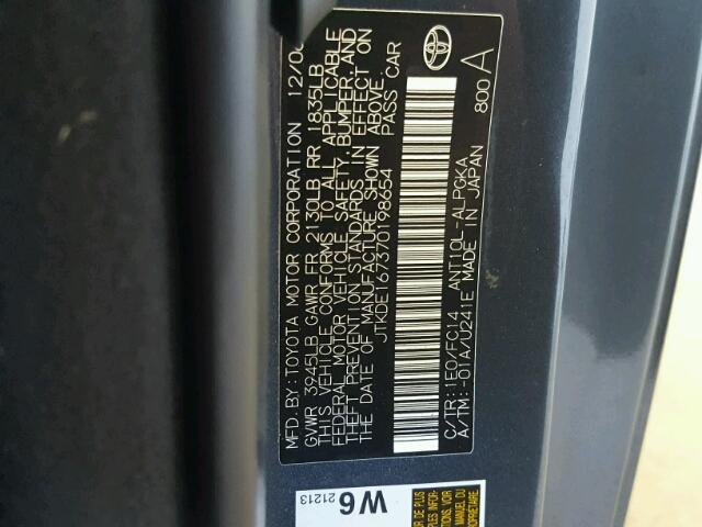 JTKDE167370198654 - 2007 TOYOTA SCION TC 石墨色 照片 10