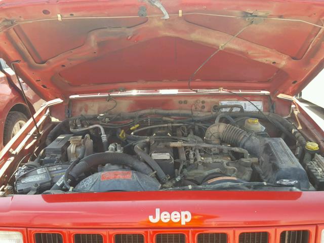 1J4FF58S0YL134796 - 2000 JEEP CHEROKEE C RED photo 7