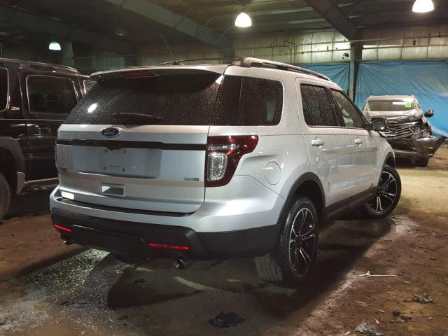 1FM5K8GT1FGB16849 - 2015 FORD EXPLORER S SILVER photo 4