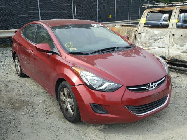 5NPDH4AE9DH350831 - 2013 HYUNDAI ELANTRA GL RED photo 1