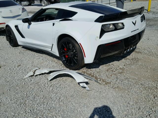 1G1YS2D65G5603751 - 2016 CHEVROLET CORVETTE WHITE photo 3