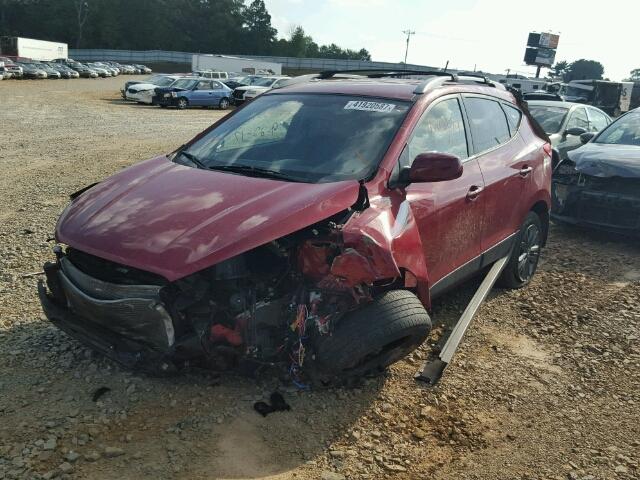 KM8JU3AG1FU047542 - 2015 HYUNDAI TUCSON LIM MAROON photo 2