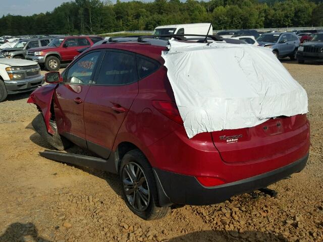 KM8JU3AG1FU047542 - 2015 HYUNDAI TUCSON LIM MAROON photo 3