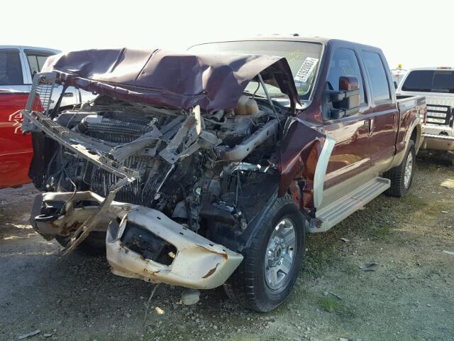 1FTSW21R48EB39093 - 2008 FORD F250 SUPER BURGUNDY photo 2