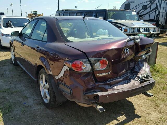 1YVHP80C475M31830 - 2007 MAZDA 6 I MAROON photo 3