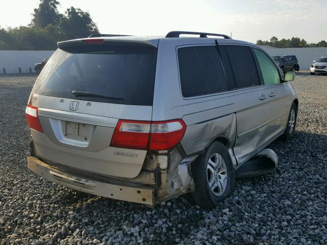 5FNRL38675B020473 - 2005 HONDA ODYSSEY SILVER photo 4