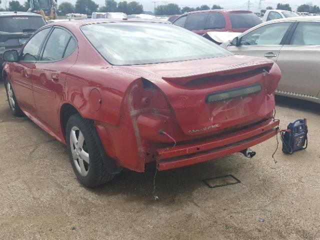2G2WP552971220155 - 2007 PONTIAC GRAND PRIX წითელი ფოტო 3