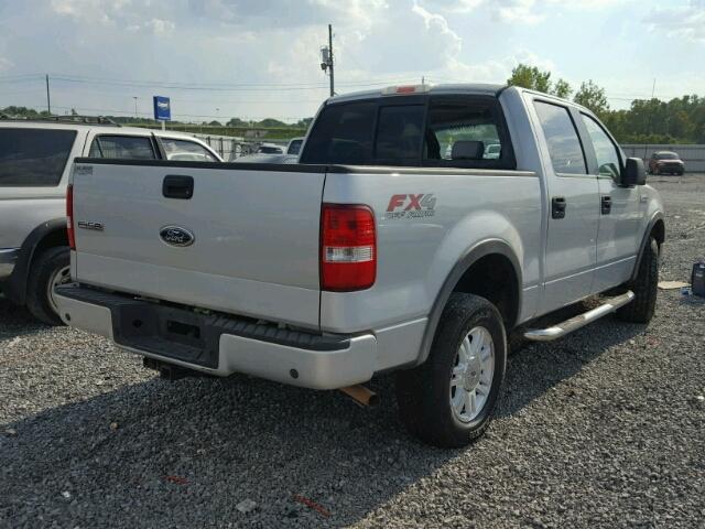 1FTPW14505KD58235 - 2005 FORD F150 SUPER SILVER photo 4