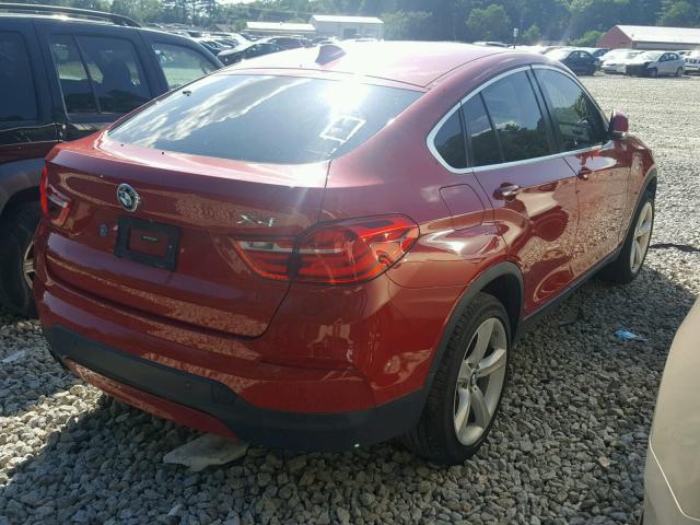 5UXXW3C56F0M87587 - 2015 BMW X4 XDRIVE2 RED photo 4