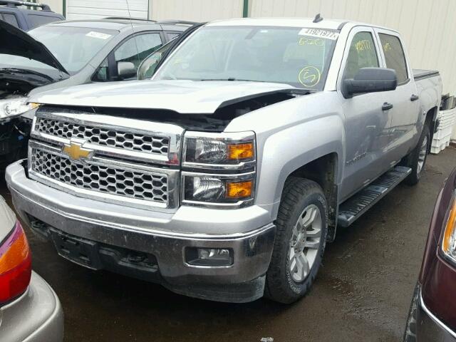 3GCUKREC7EG333432 - 2014 CHEVROLET SILVERADO SILVER photo 2