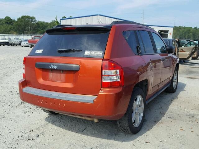 1J4FT47B19D109485 - 2009 JEEP COMPASS SP ORANGE photo 4