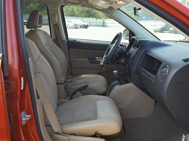 1J4FT47B19D109485 - 2009 JEEP COMPASS SP ORANGE photo 5