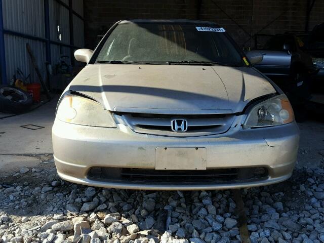 1HGEM22902L043788 - 2002 HONDA CIVIC EX GOLD photo 9