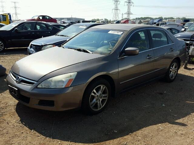 1HGCM56886A157582 - 2006 HONDA ACCORD GRAY photo 2