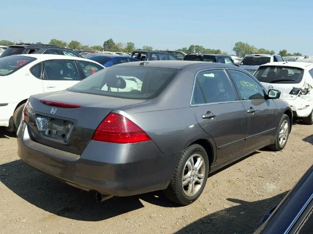 1HGCM56886A157582 - 2006 HONDA ACCORD GRAY photo 4