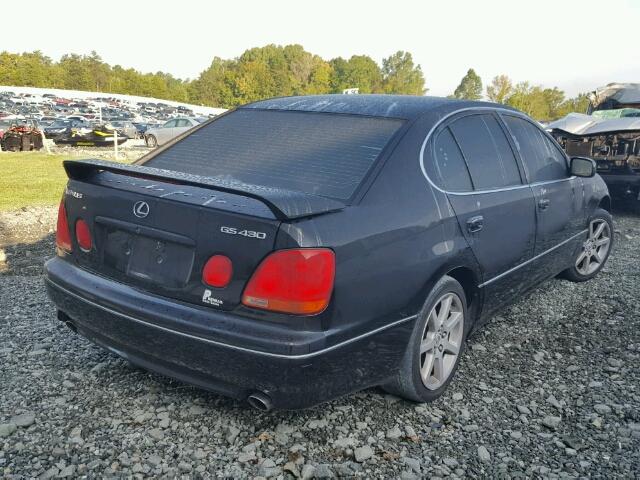 JT8BL69S740014988 - 2004 LEXUS GS 430 BLACK photo 4