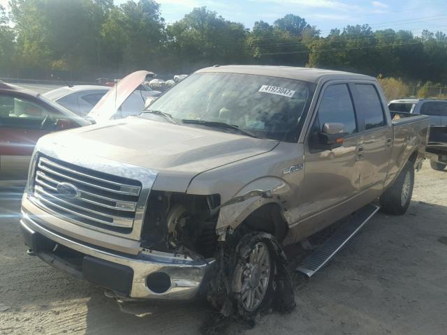 1FTFW1EF1DFA58472 - 2013 FORD F150 SUPER TAN photo 2