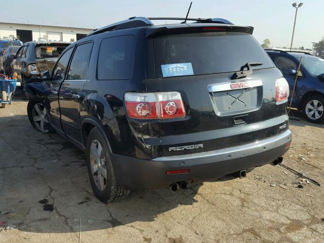 1GKEV33D19J201750 - 2009 GMC ACADIA BLACK photo 3