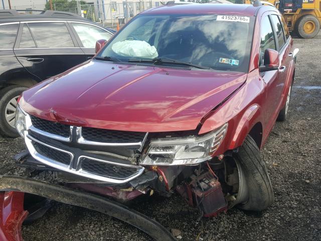 3D4PH3FG7BT505863 - 2011 DODGE JOURNEY CR MAROON photo 2