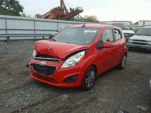 KL8CD6S98EC555860 - 2014 CHEVROLET SPARK 1LT RED photo 2