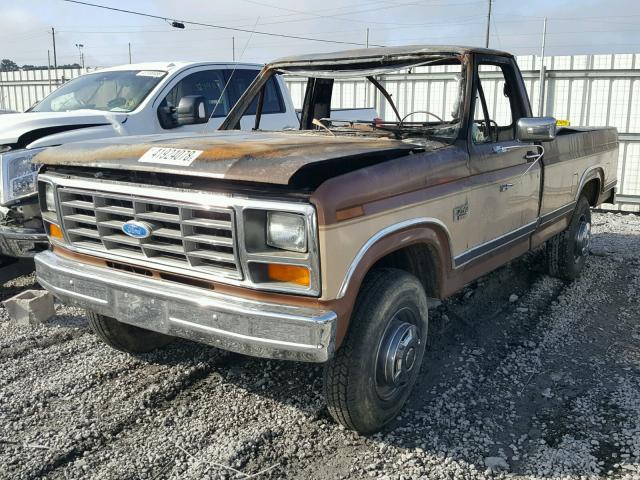 1FTHF25H0GNA70719 - 1986 FORD F250 TWO TONE photo 2