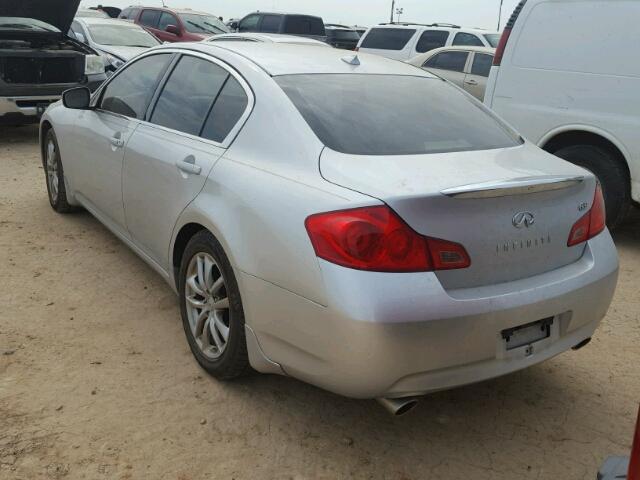 JNKCV61E79M304698 - 2009 INFINITI G37 BASE SILVER photo 3