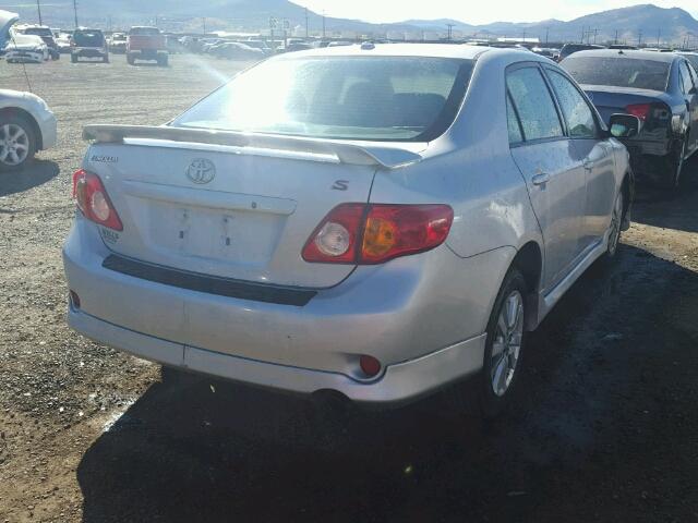 1NXBU40E89Z136376 - 2009 TOYOTA COROLLA SILVER photo 4