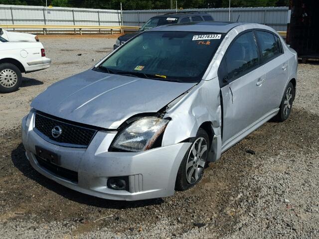 3N1AB6AP7CL634736 - 2012 NISSAN SENTRA 2.0 SILVER photo 2