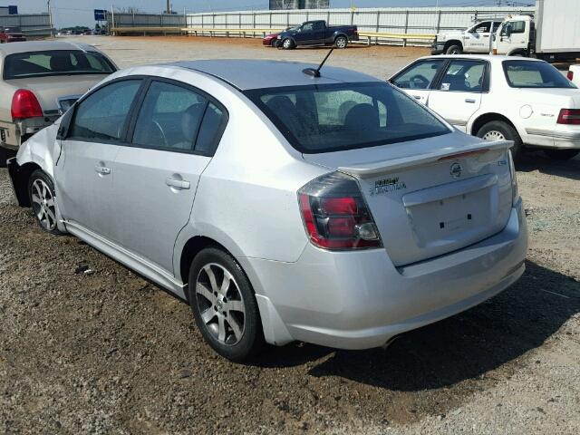 3N1AB6AP7CL634736 - 2012 NISSAN SENTRA 2.0 SILVER photo 3