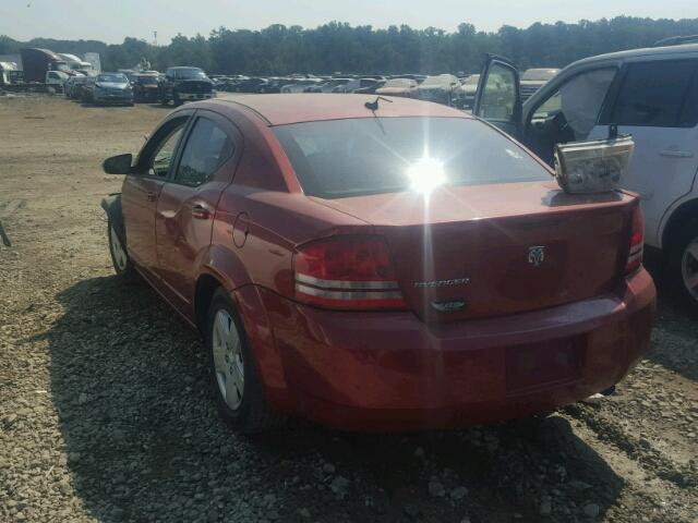 1B3LC46K28N683016 - 2008 DODGE AVENGER SE BURGUNDY photo 3