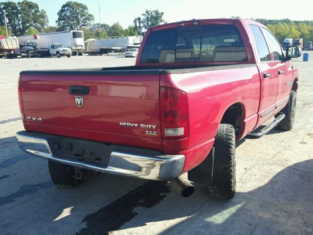 3D7KS28C26G178256 - 2006 DODGE RAM 2500 S RED photo 4