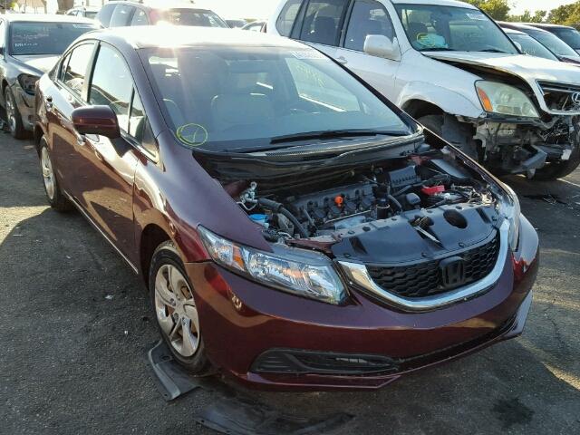 19XFB2F50EE271125 - 2014 HONDA CIVIC BURGUNDY photo 1