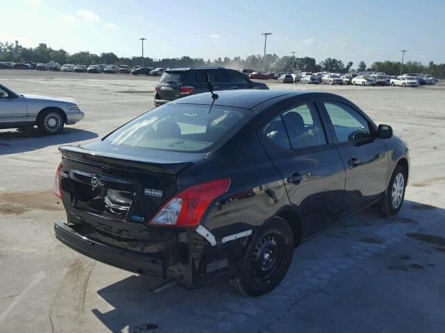 3N1CN7AP8FL952388 - 2015 NISSAN VERSA S BLACK photo 4