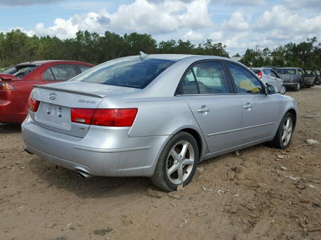 5NPEU46F59H444505 - 2009 HYUNDAI SONATA SE SILVER photo 4