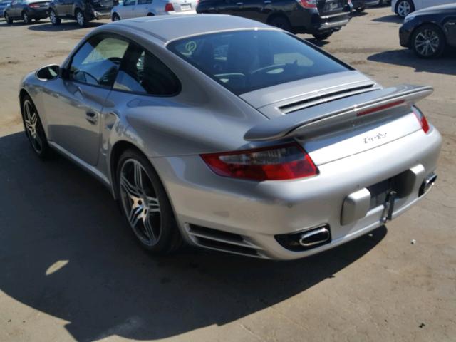 WP0AD29977S784441 - 2007 PORSCHE 911 TURBO SILVER photo 3