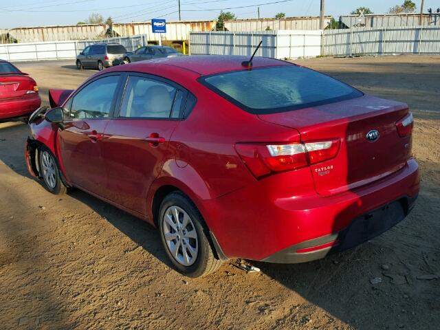 KNADM4A31D6279528 - 2013 KIA RIO LX RED photo 3