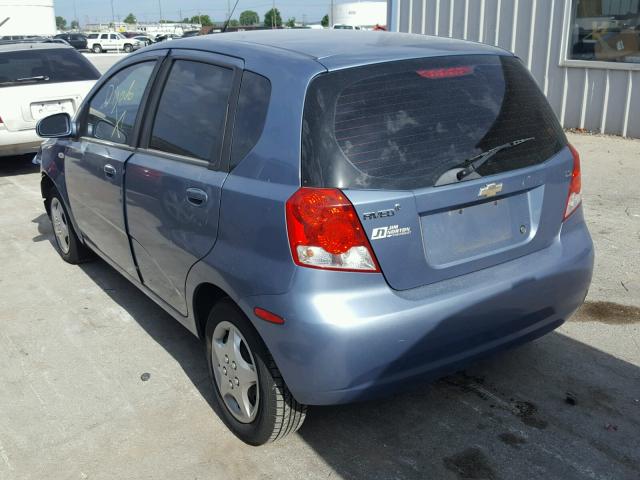 KL1TD66618B105802 - 2008 CHEVROLET AVEO BASE Көк фото 3