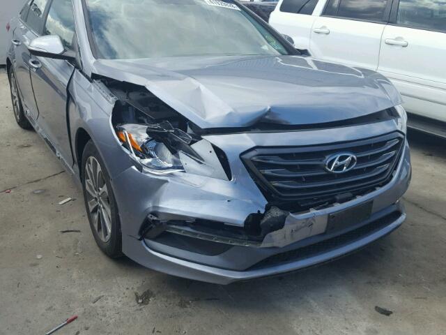 5NPE34AF1GH360981 - 2016 HYUNDAI SONATA SPO SILVER photo 9