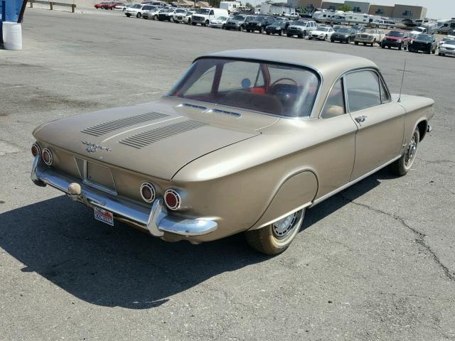 20927W309077 - 1962 CHEVROLET MONZA  TAN photo 4