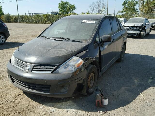 3N1BC11E37L429519 - 2007 NISSAN VERSA S BLACK photo 2