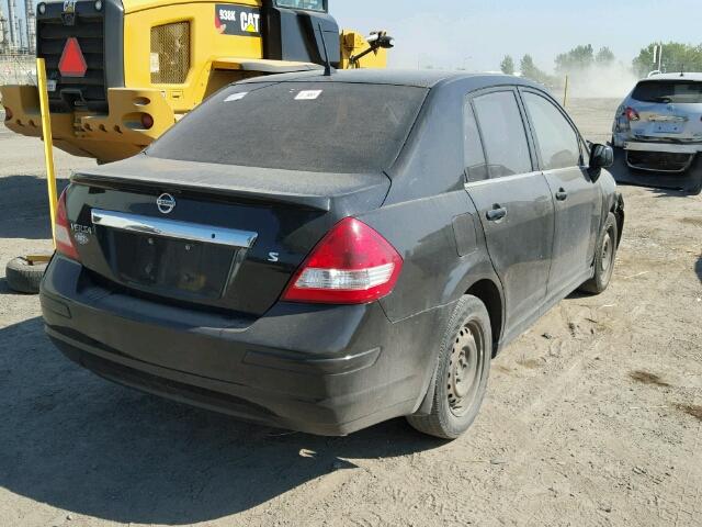 3N1BC11E37L429519 - 2007 NISSAN VERSA S BLACK photo 4