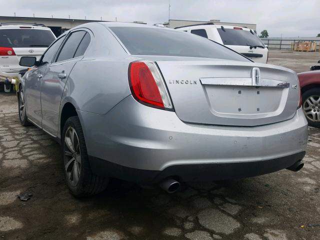 1LNHM93R99G608640 - 2009 LINCOLN MKS SILVER photo 3