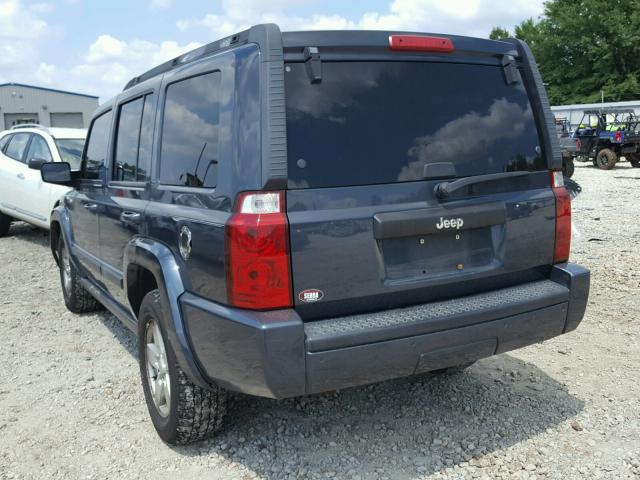1J8HG48P67C560016 - 2007 JEEP COMMANDER BLUE photo 3