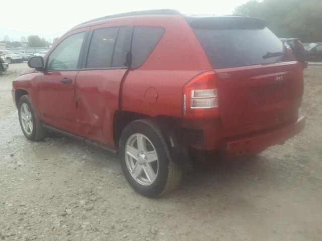 1J8FT47W57D178663 - 2007 JEEP COMPASS RED photo 3