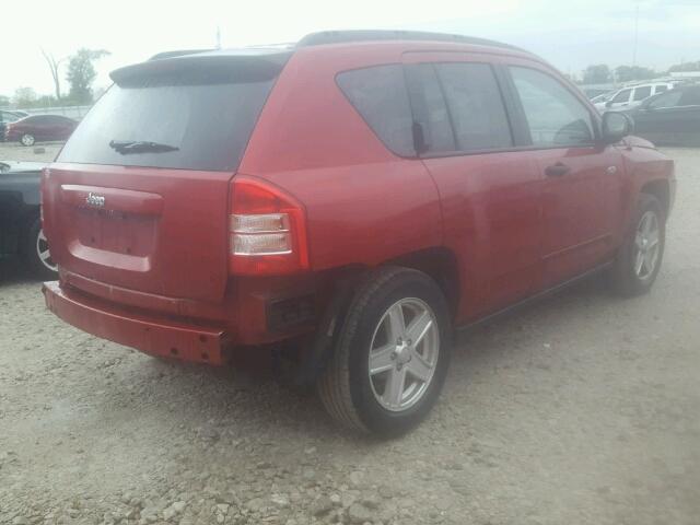 1J8FT47W57D178663 - 2007 JEEP COMPASS RED photo 4