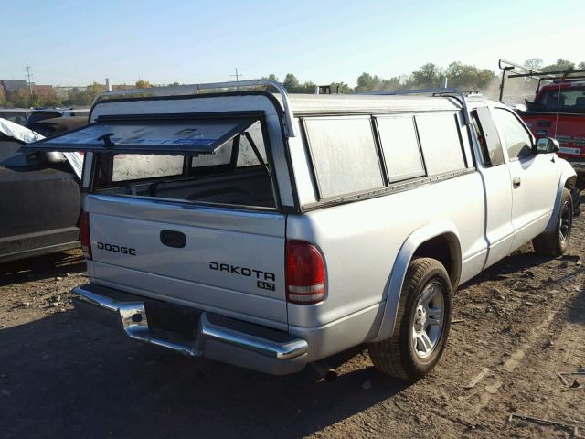 1D7GL42K44S545016 - 2004 DODGE DAKOTA SLT GRAY photo 4