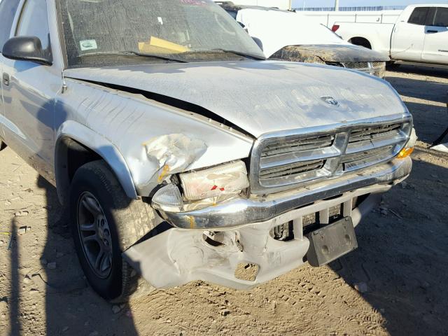 1D7GL42K44S545016 - 2004 DODGE DAKOTA SLT GRAY photo 9