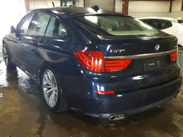 WBASP4C59BC341463 - 2011 BMW 550 XIGT BLUE photo 3